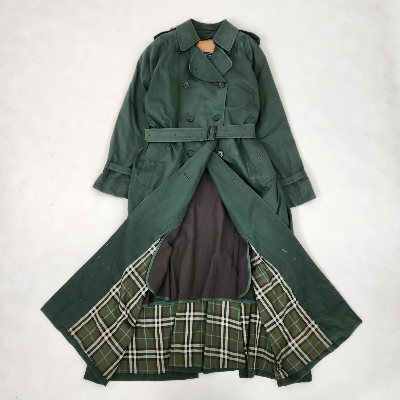 BURBERRY トレンチコート BURBERRYS 希少 グリーン カーキ ノバ