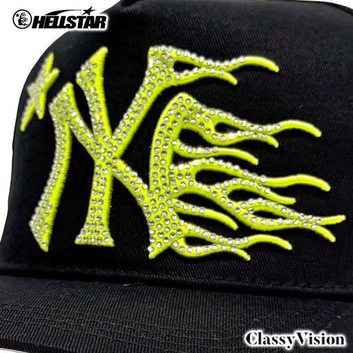 HELLSTAR NY RHINESTONE SNAPBACK BLACK/NEON 【キャップ】【スナップ