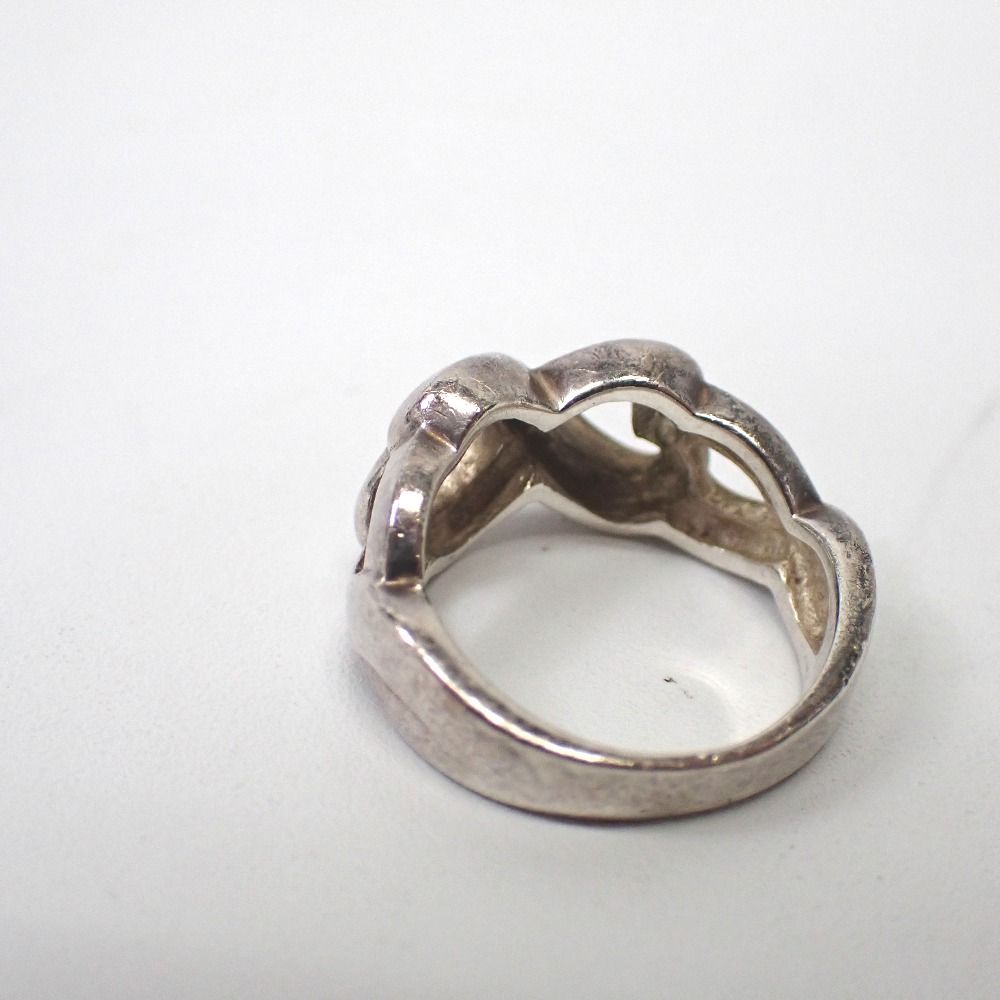 【在庫処分】TIFFANY&Co.ハートフレームリング　シルバー　8号弱　付属品 Ft636481 ティファニー リング・指輪 ダブルラビングハート シルバー 8