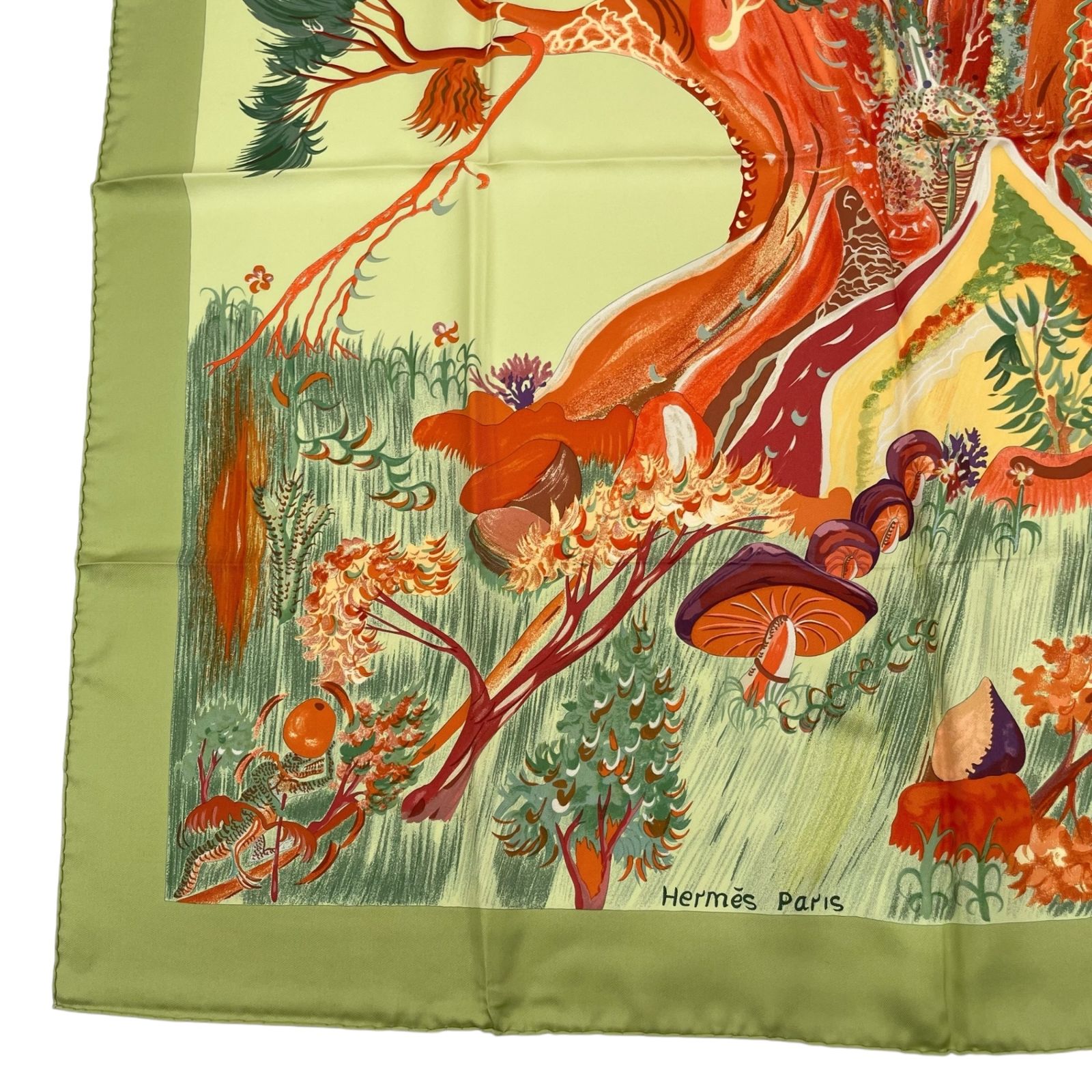 極美品 HERMES エルメス スカーフ カレ90 kuggor tree クガールツリー
