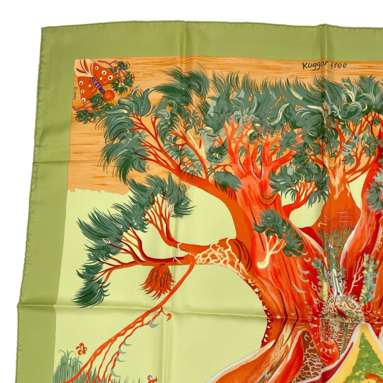 極美品 HERMES エルメス スカーフ カレ90 kuggor tree クガールツリー