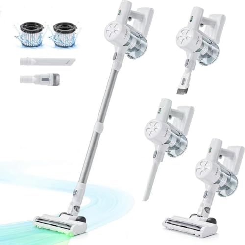 迅速に発送 コードレス掃除機 75000 Pa LEACCO 業界初 3種掃除モード 掃除機 コードレス 自立式 強力 サイクロン スティッククリーナー 軽量 静音 vacuum cleaner LEDライト付 伸縮パイプ スティック ハンデ acc 35 f 31