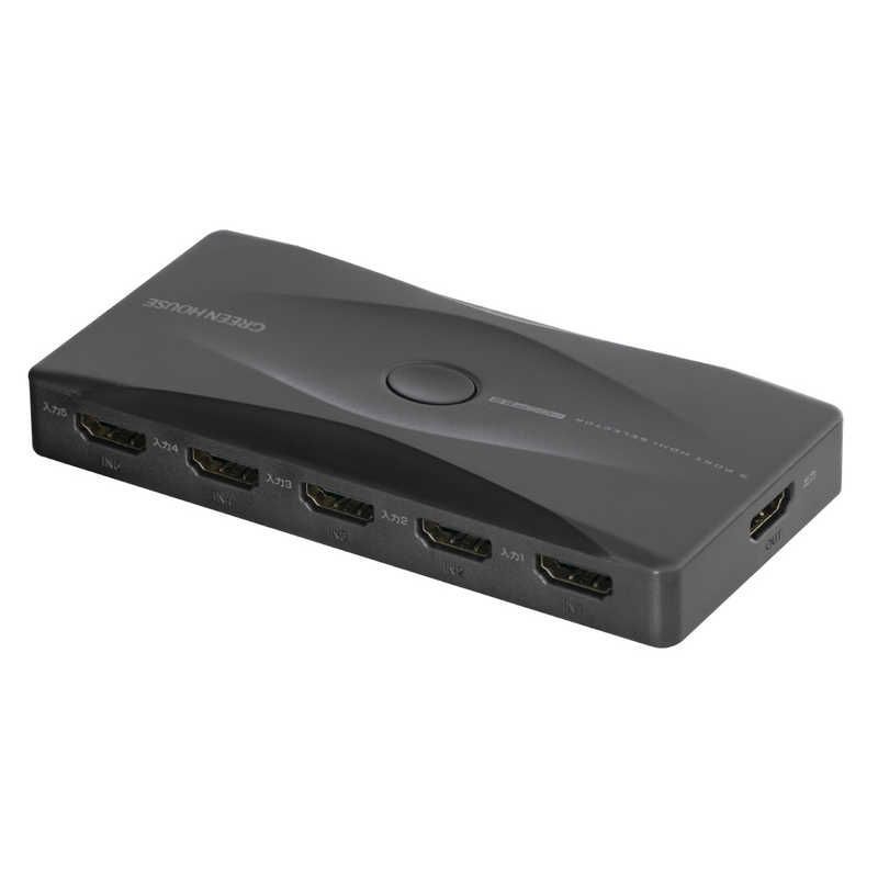 【新品未使用】【未開梱】グリーンハウス 4K60P対応 5ポートHDMIセレクタ GH-HSWM5