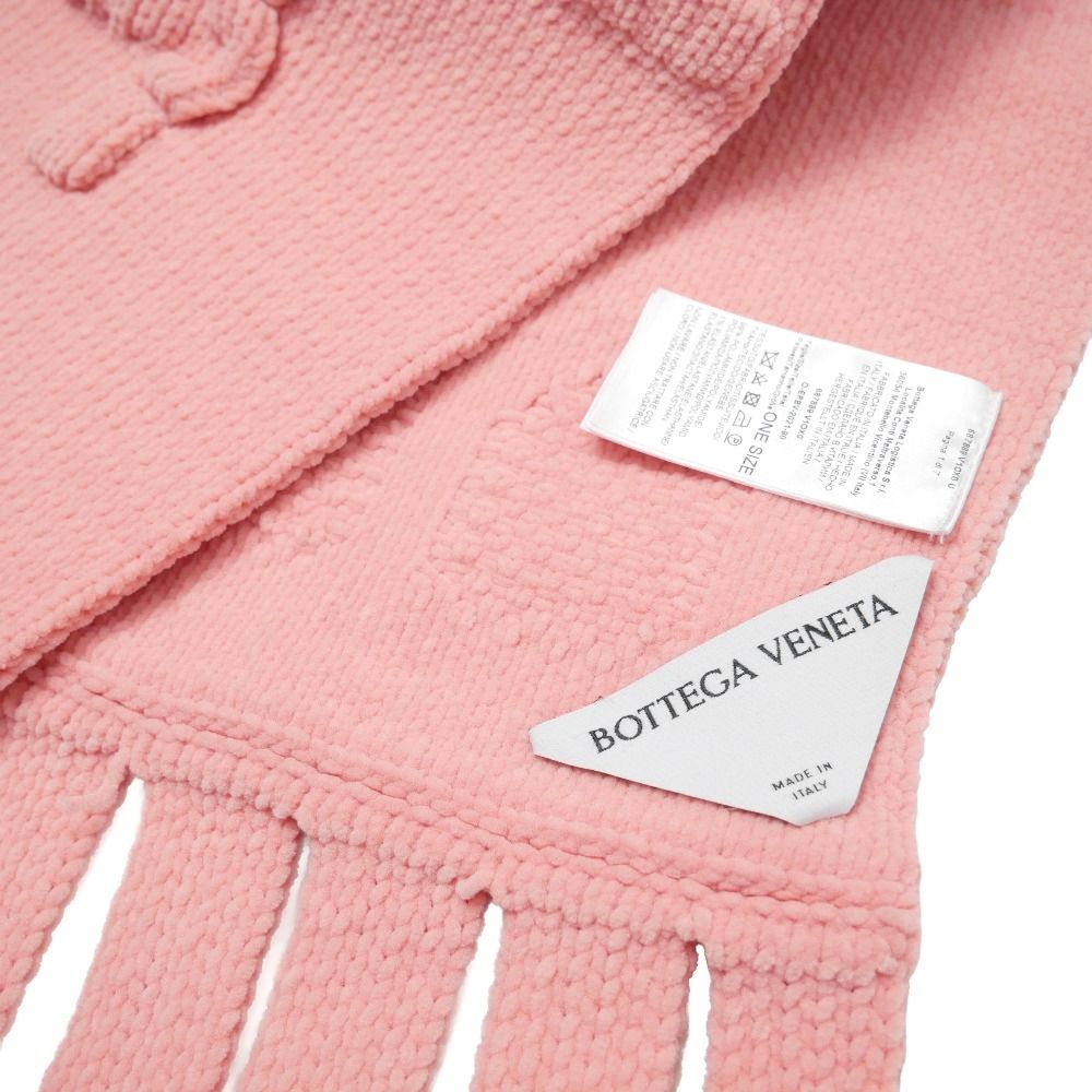 ■美品■BOTTEGAVENETA ボッテガヴェネタ マフラー フリンジ エンボスロゴ シェニルニット イタリア製 ブランド古着【中古】20260113/RA7175 □美品□BOTTEGAVENETA ボッテガヴェネタ マフラー フリンジ エンボス