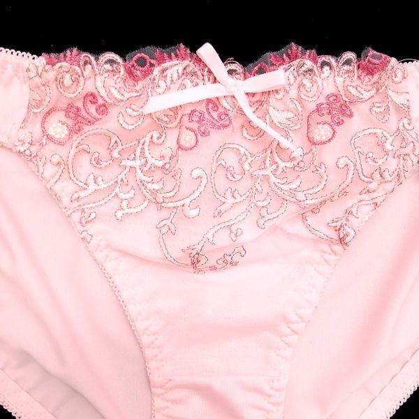 ♪[格安]37[Ⅰ80&L]脇高ブラ ショーツ セット Elegant パステルピンク