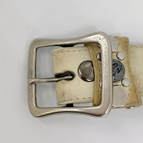 KMRii ケムリ スタッズ ベルト レザー シルバーバックル メンズ