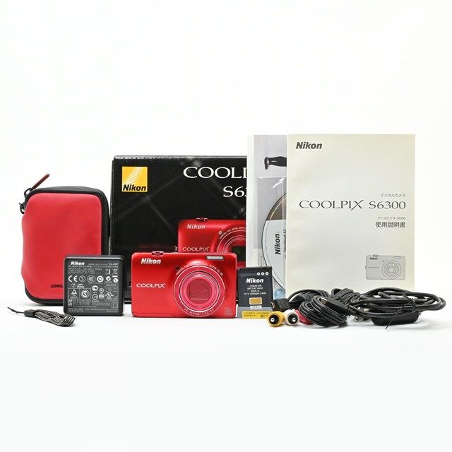 良品＞ Nikon COOLPIX S6300 アーバンレッド｜光学10倍ズーム搭載