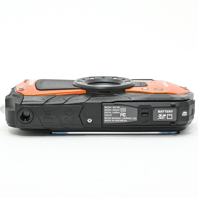 美品＞ RICOH WG-80 ORANGE｜本格防水デジタルカメラ｜14m防水・耐衝撃