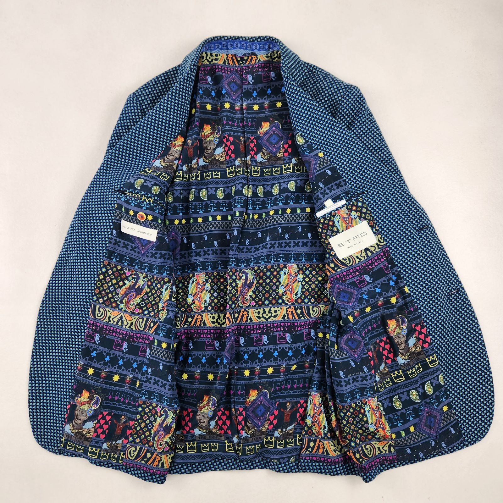 ETRO テーラードジャケット エトロ 総柄 裏地柄 現行 シルク