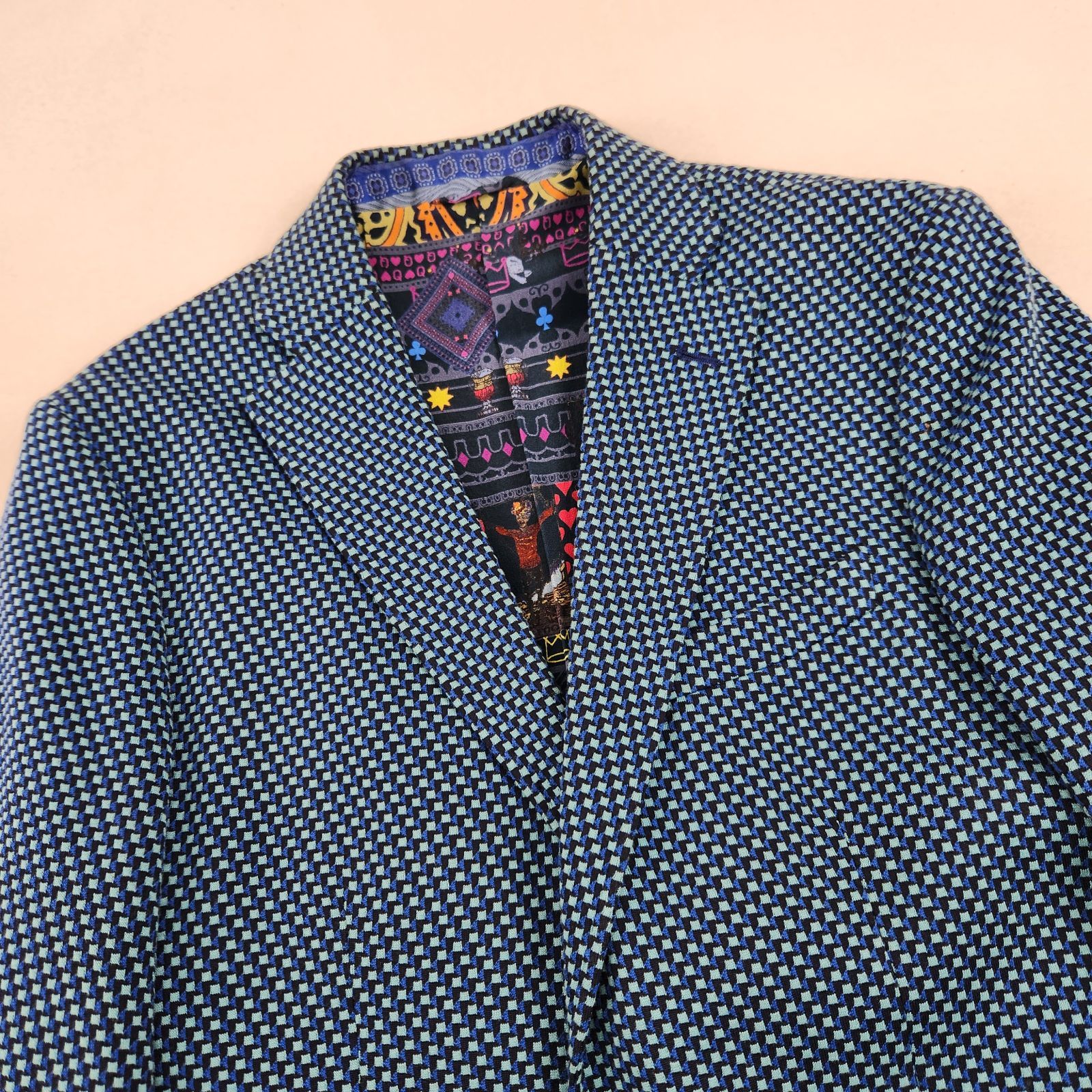 ETRO テーラードジャケット エトロ 総柄 裏地柄 現行 シルク