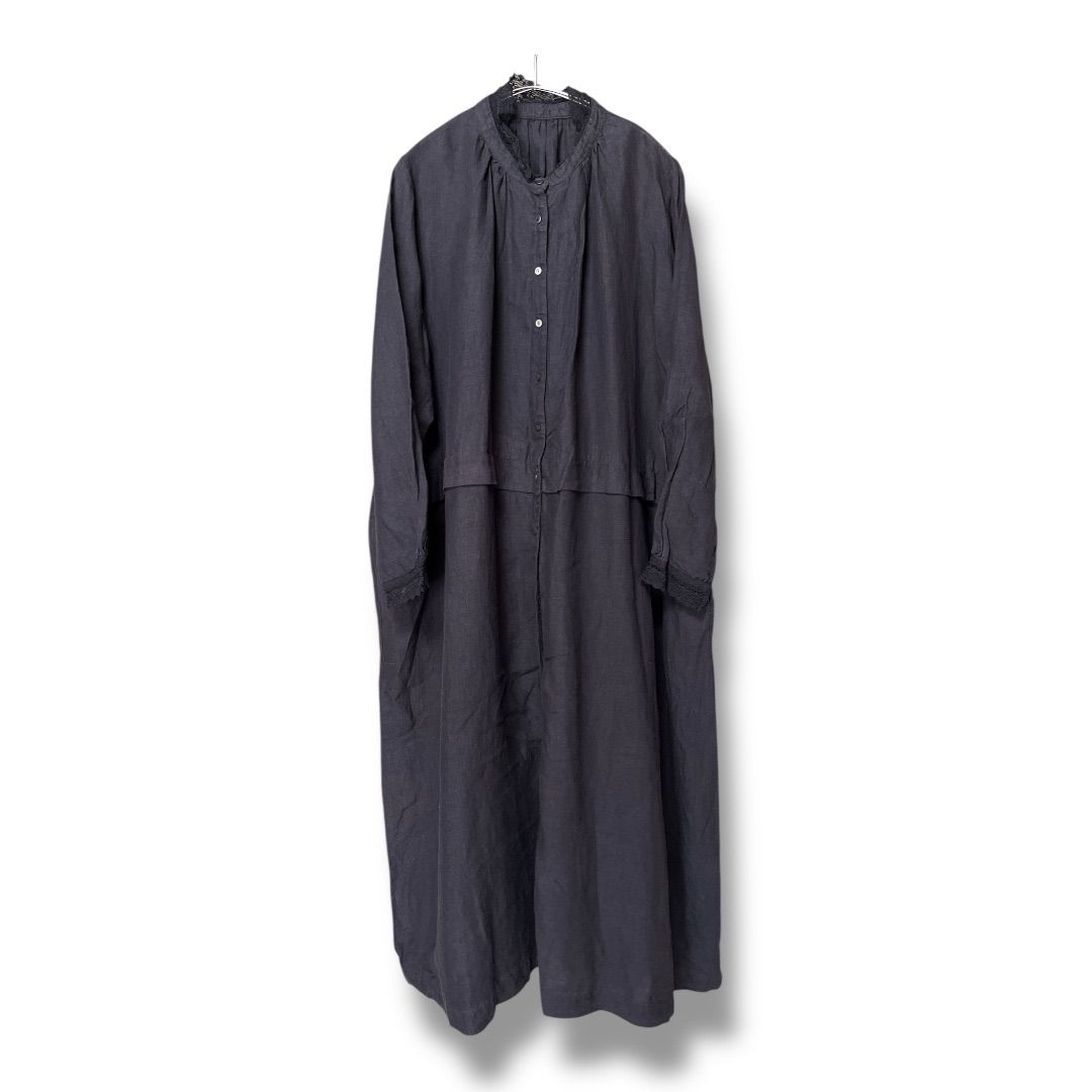 nest robe ネストローブ リネンシャツワンピース レース ロング