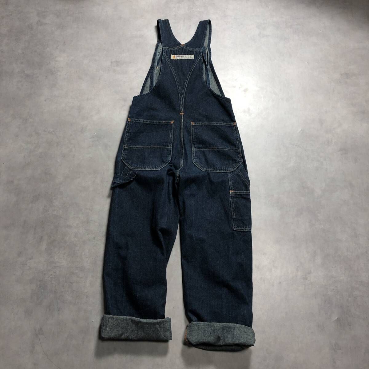 WQ1008○Carhartt：デニムオーバーオール 100周年モデル ○28×34