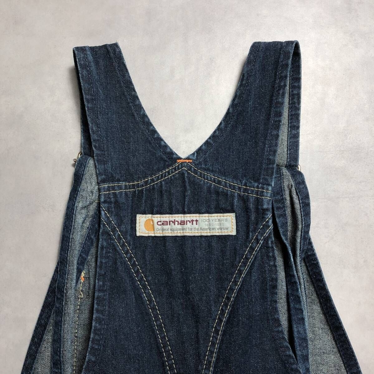 WQ1008○Carhartt：デニムオーバーオール 100周年モデル ○28×34