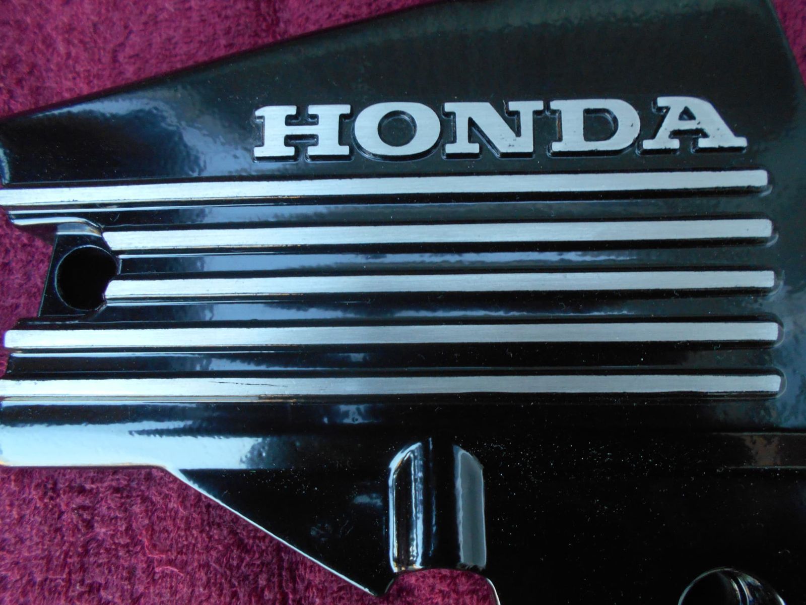 CBX400F 黒粉体塗装済 スプロケットカバー 当時物 再生品 レストア用