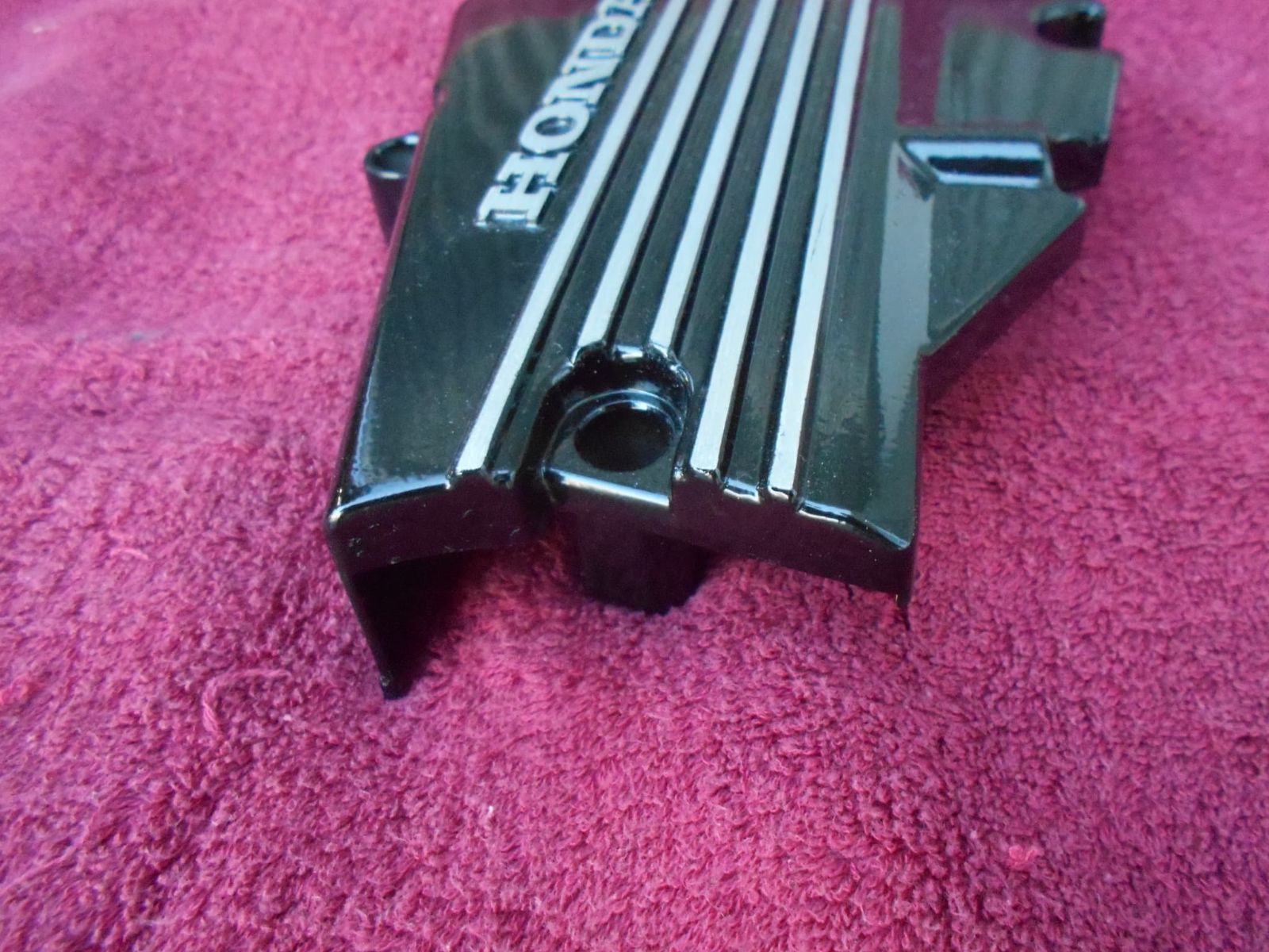 CBX400F 黒粉体塗装済 スプロケットカバー 当時物 再生品 レストア用