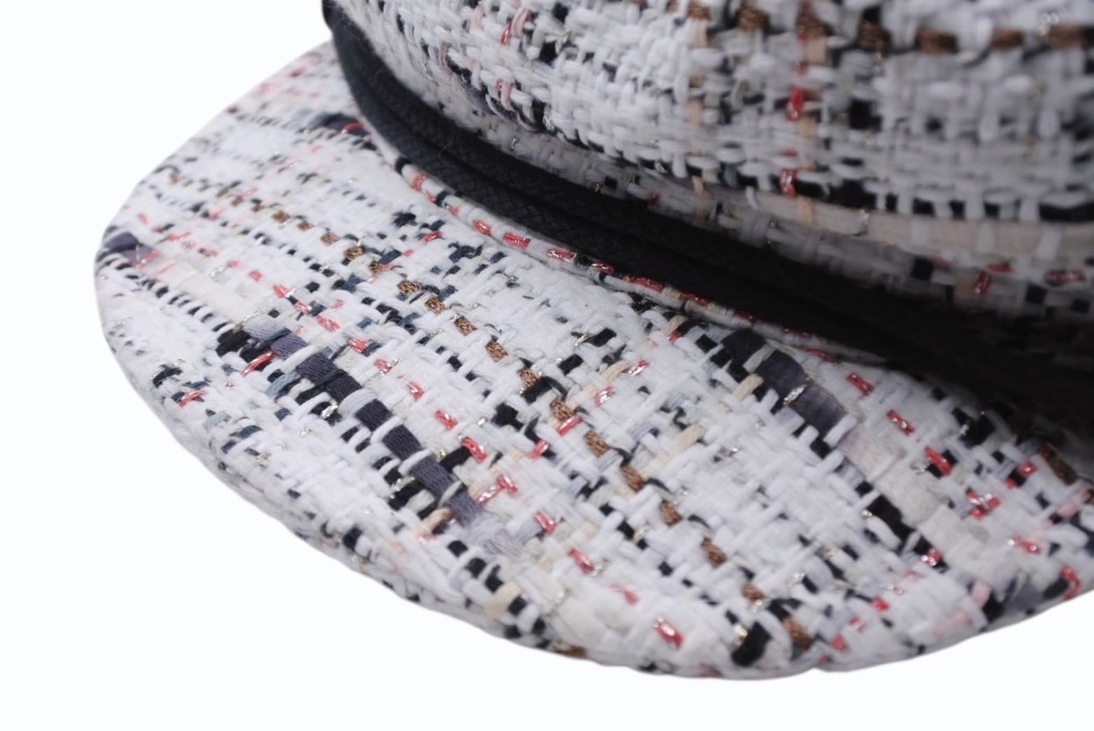 メゾンミッシェル　ツイードキャスケット　M Maison Michel メゾンミッシェル ツイード マリンキャップ