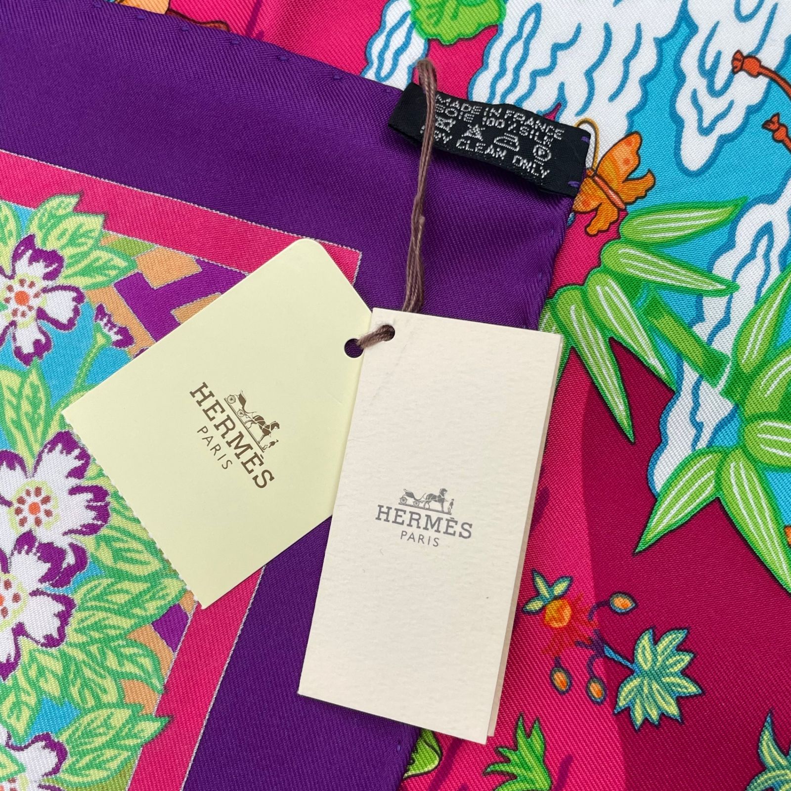 未使用品 HERMES エルメス カレ90 大判 スカーフ シルク100% Ballade