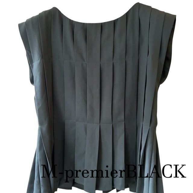 エムプルミエブラック M-premierBLACK ピンタックぺプラムブラウス
