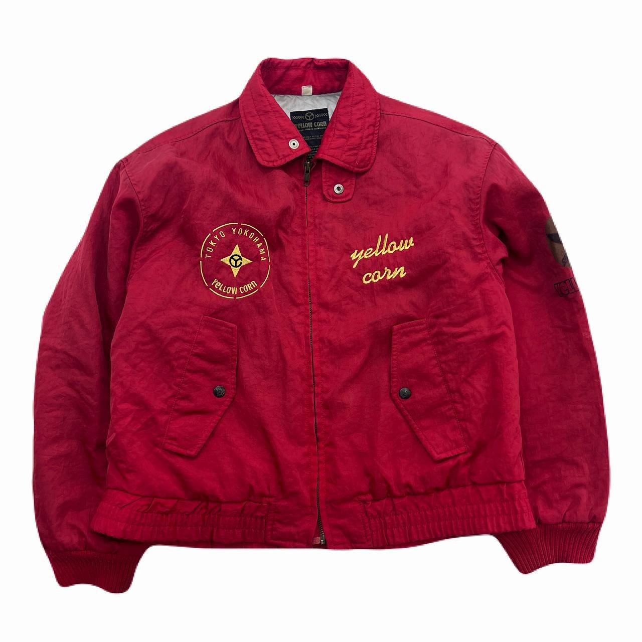イエローコーン ナイロンジャケット メンズ M レッド 中綿入り 赤