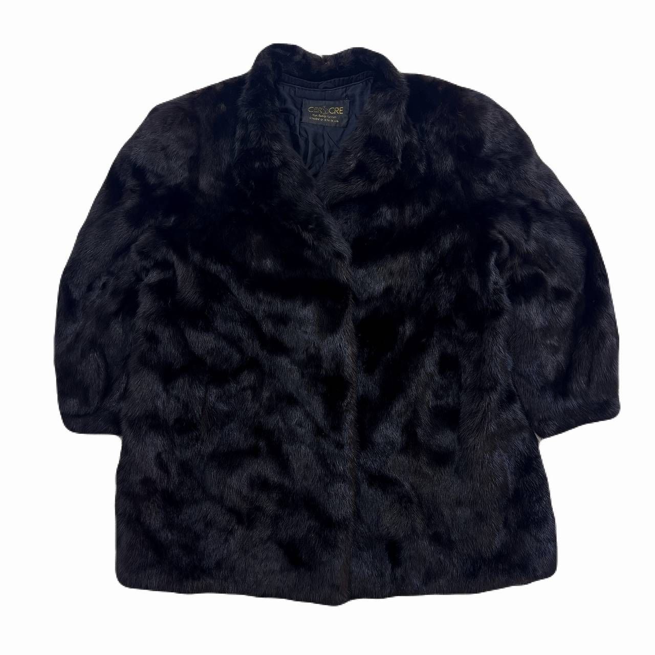 CERCRE セクレ　リアルファーショール　ブラックミンク　フォーマル CERCRE ミンクコート レディース 15号 ブラック ファーコート リアル