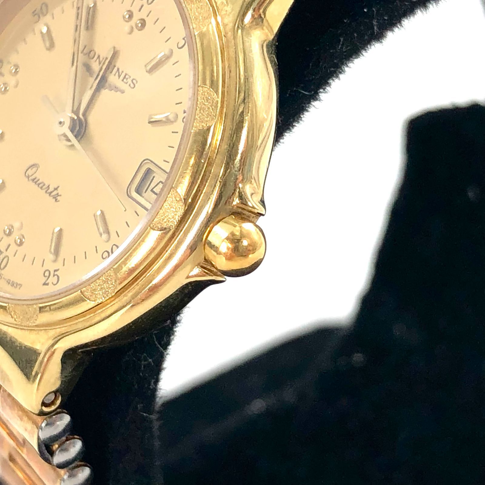 LONGINES ロンジン コンクエスト デイト SS/QZ ゴールド文字盤