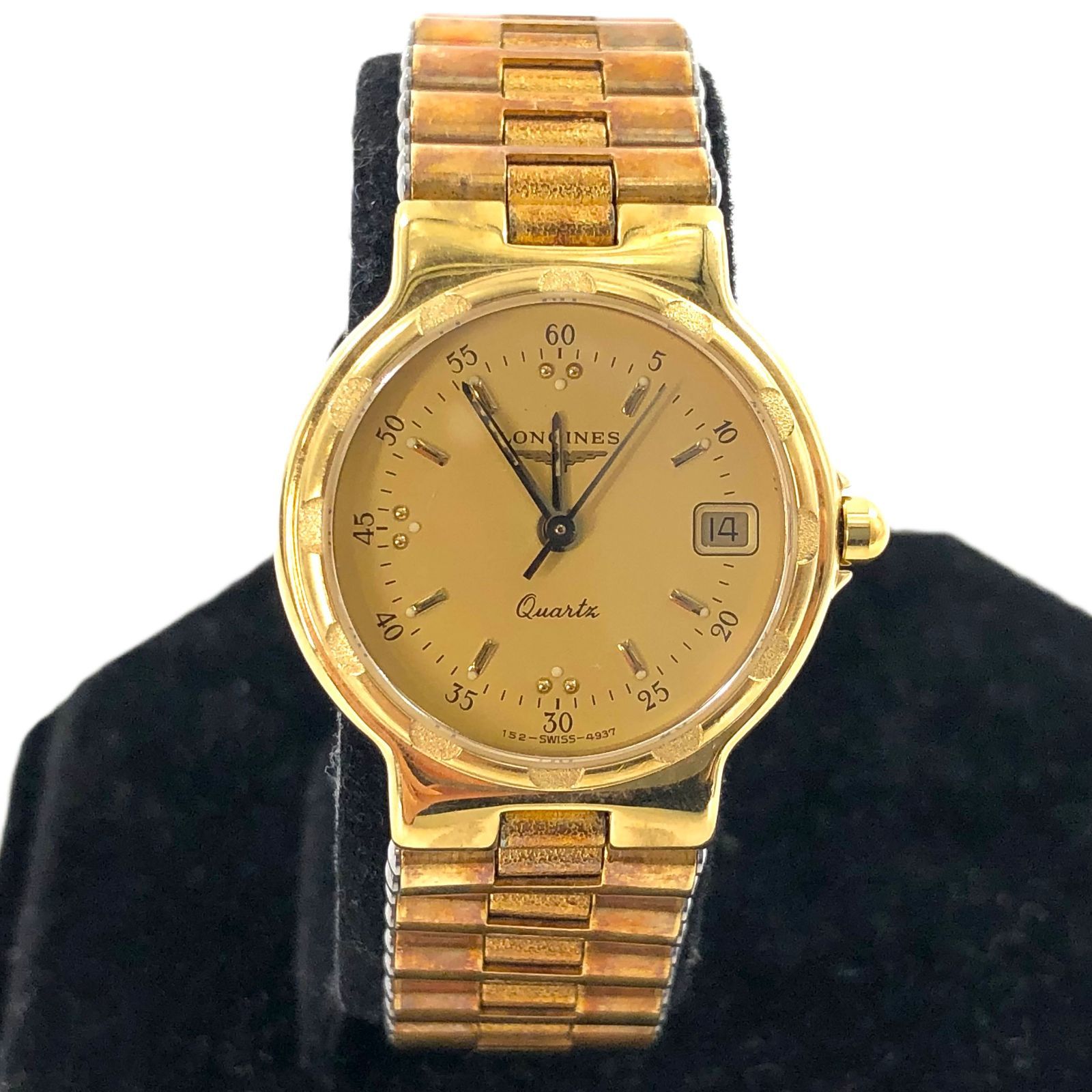 LONGINES ロンジン コンクエスト デイト SS/QZ ゴールド文字盤