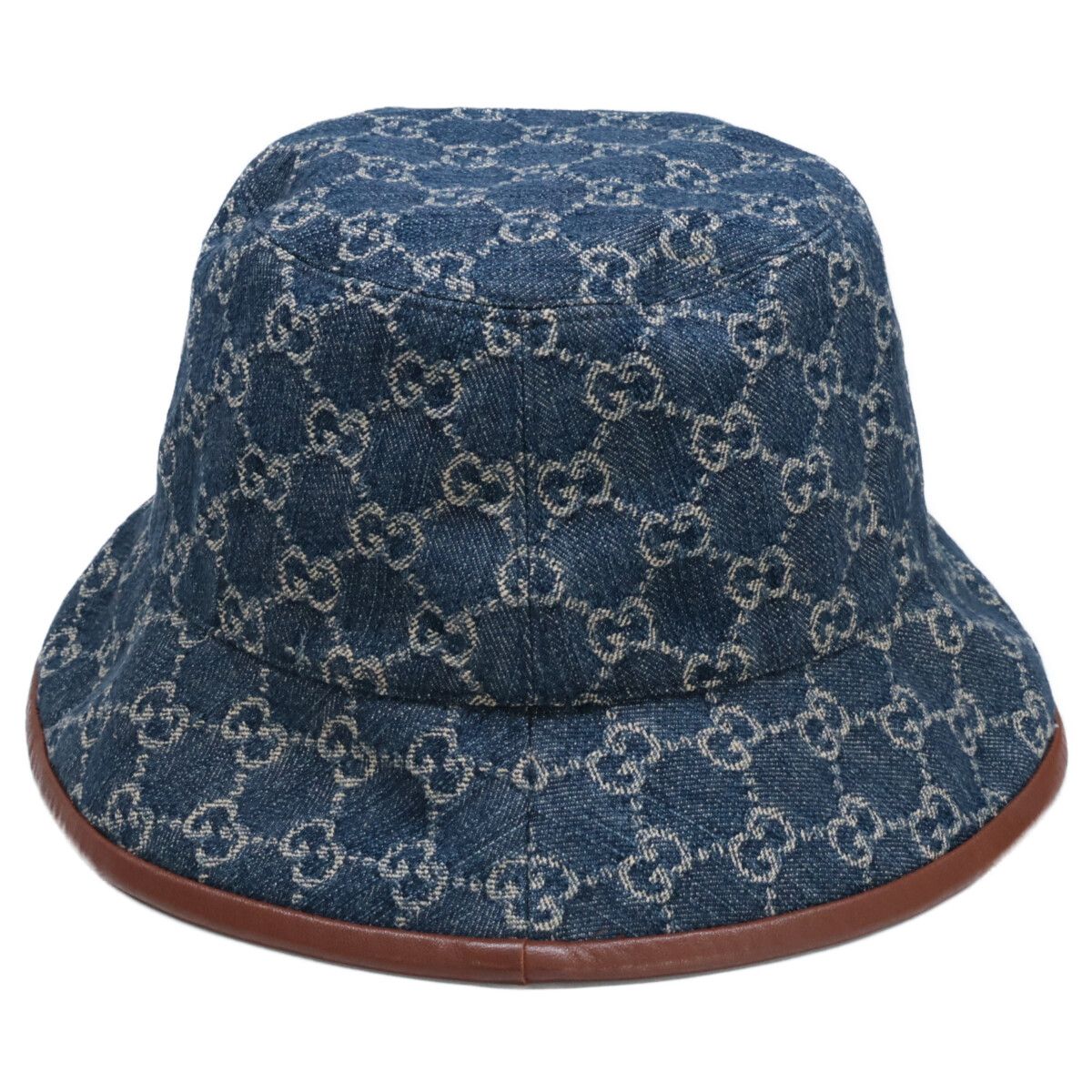 GUCCI グッチ レザーデニムバケットハット GUCCI グッチ レザーデニムバケットハット