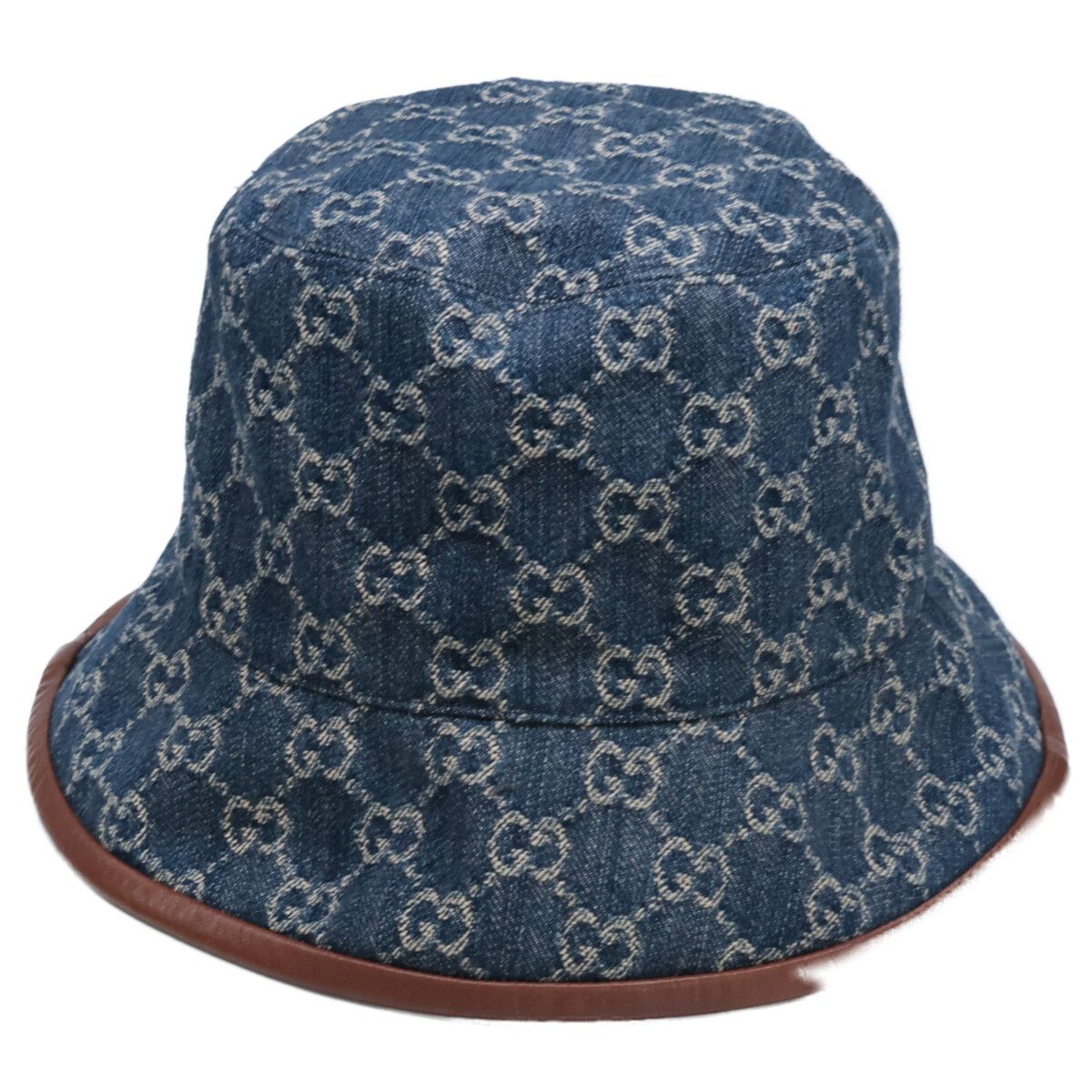 GUCCI グッチ 【国内正規】576371 レザートリム GGデニム バケット