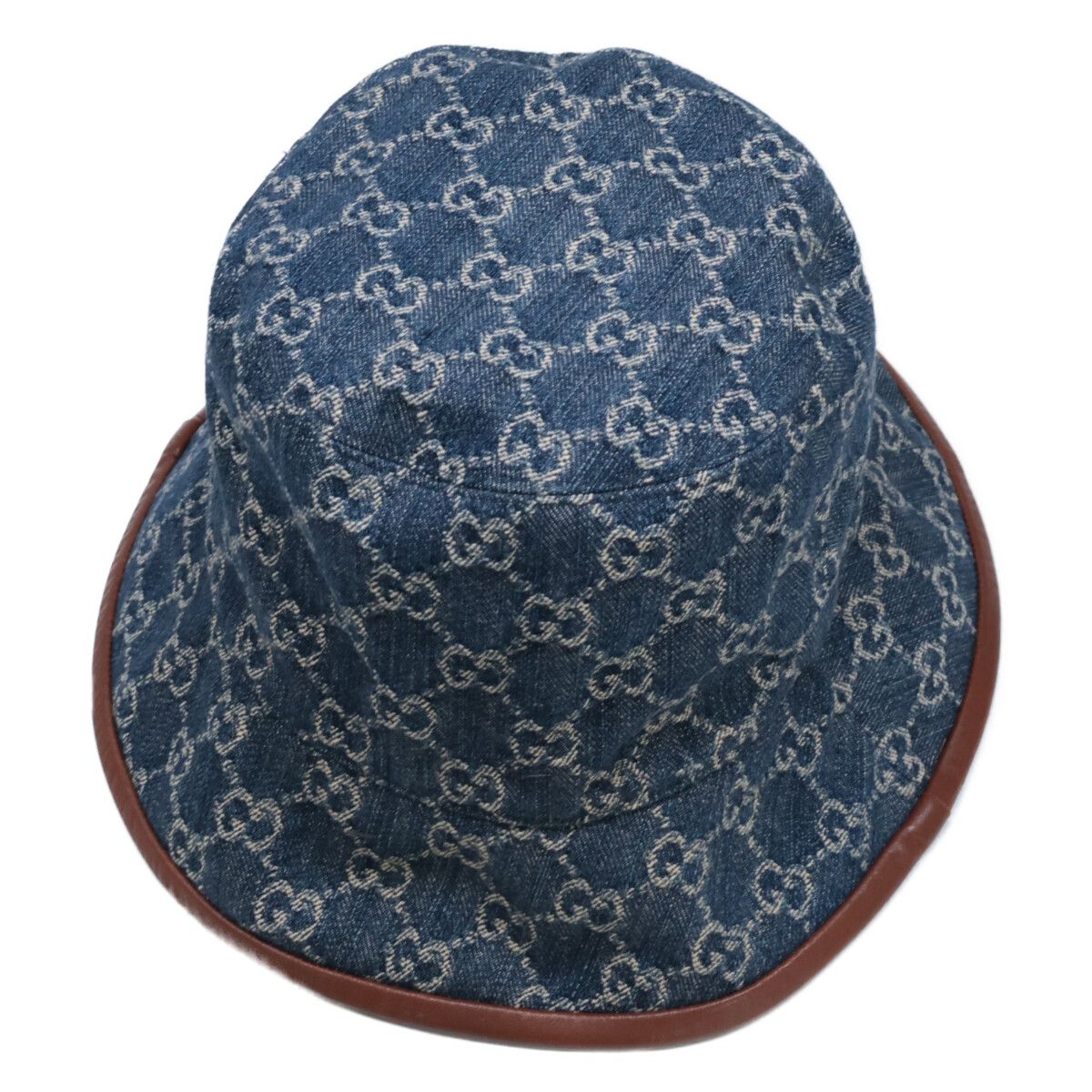 GUCCI グッチ 【国内正規】576371 レザートリム GGデニム バケット