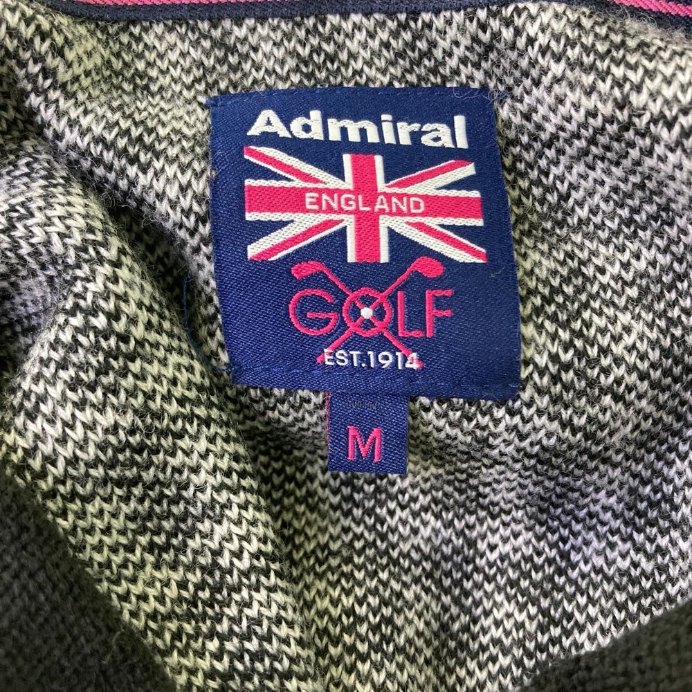 サイズ：M ADMIRAL アドミラル フード付 ニット ジップジャケット 千鳥