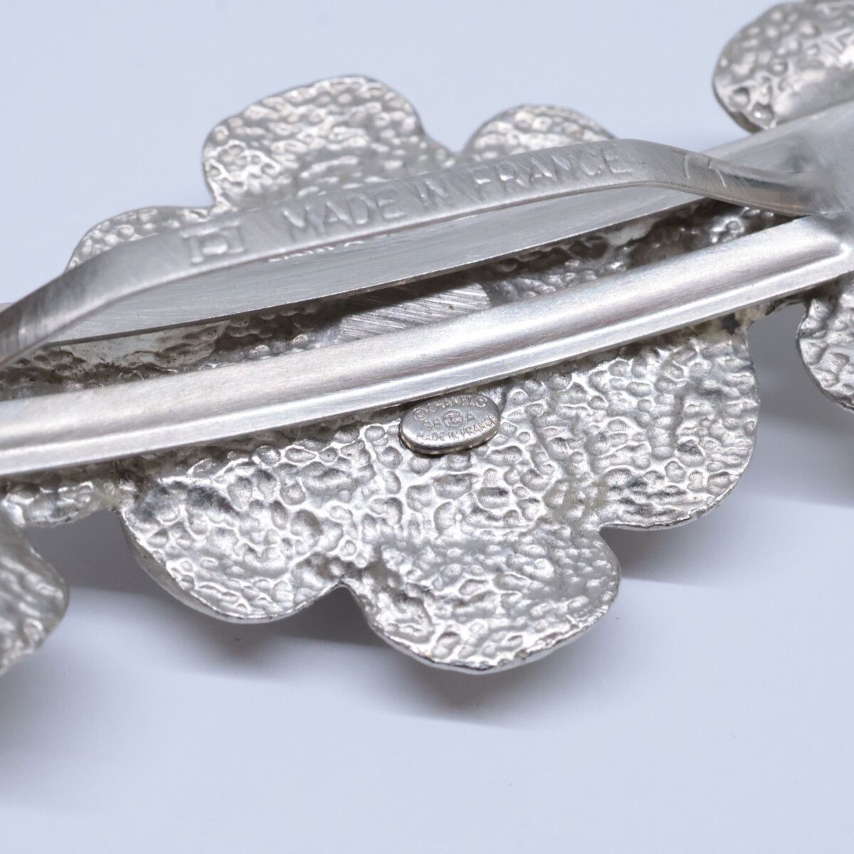 CHANEL シャネル 【美品】98A マトラッセ カメリアモチーフ バレッタ