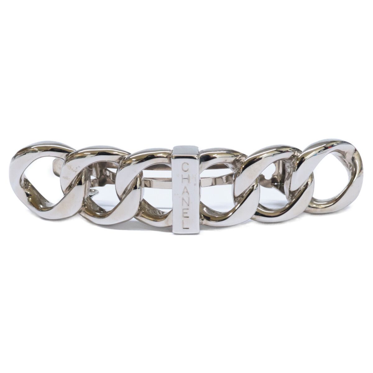 CHANEL シャネル 【美品】98A チェーンモチーフ ロゴ バレッタ/ - メルカリ