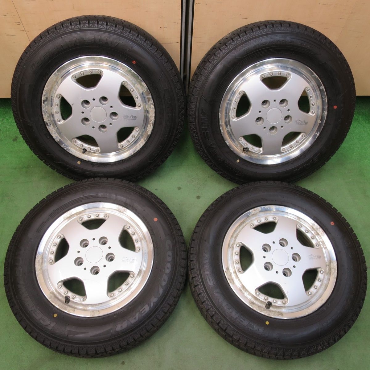 バリ溝！9.5分以上☆スタッドレス 175/80R15 グッドイヤー アイスナビ 