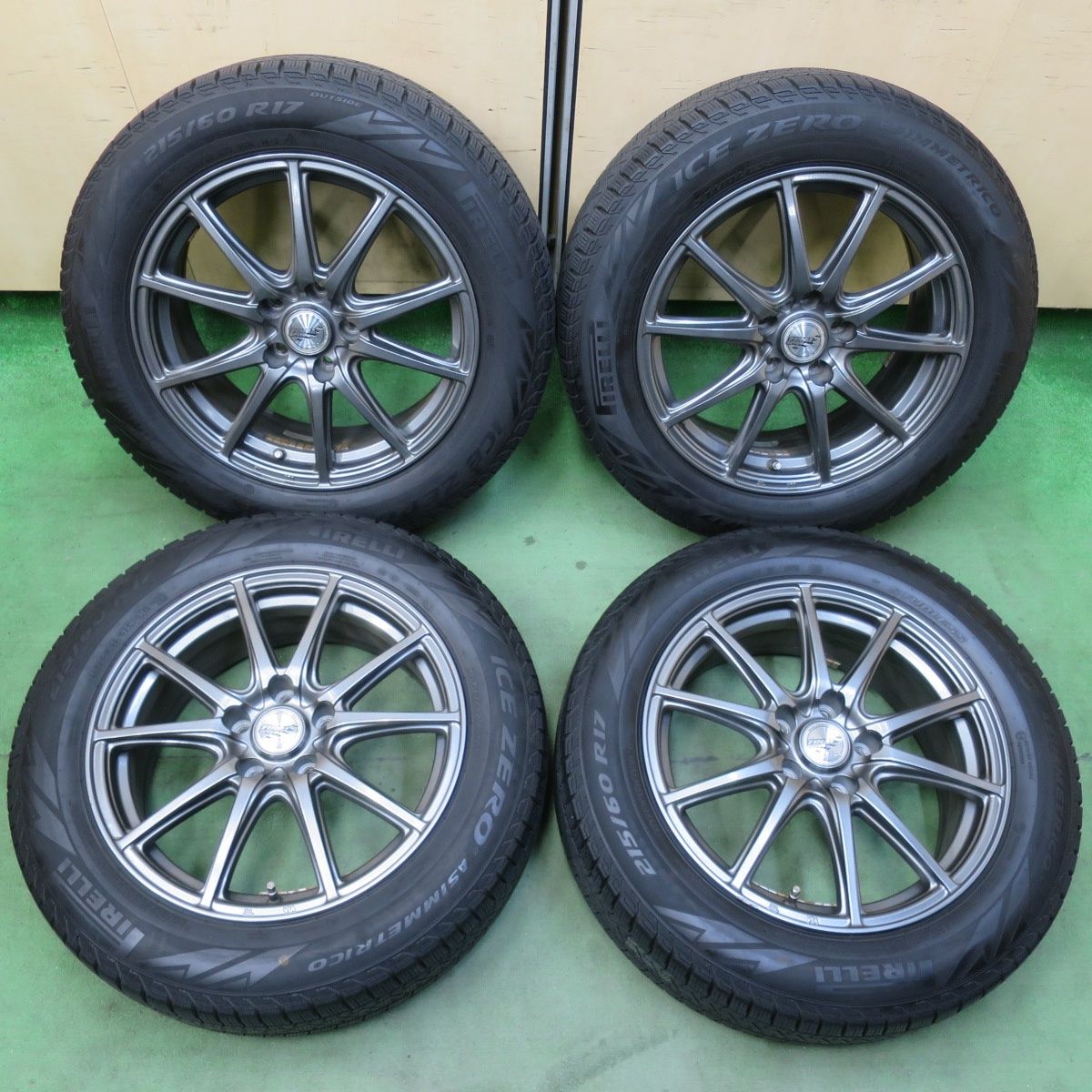 215/50 17インチ スタッドレス ホイール バリ溝 4本
