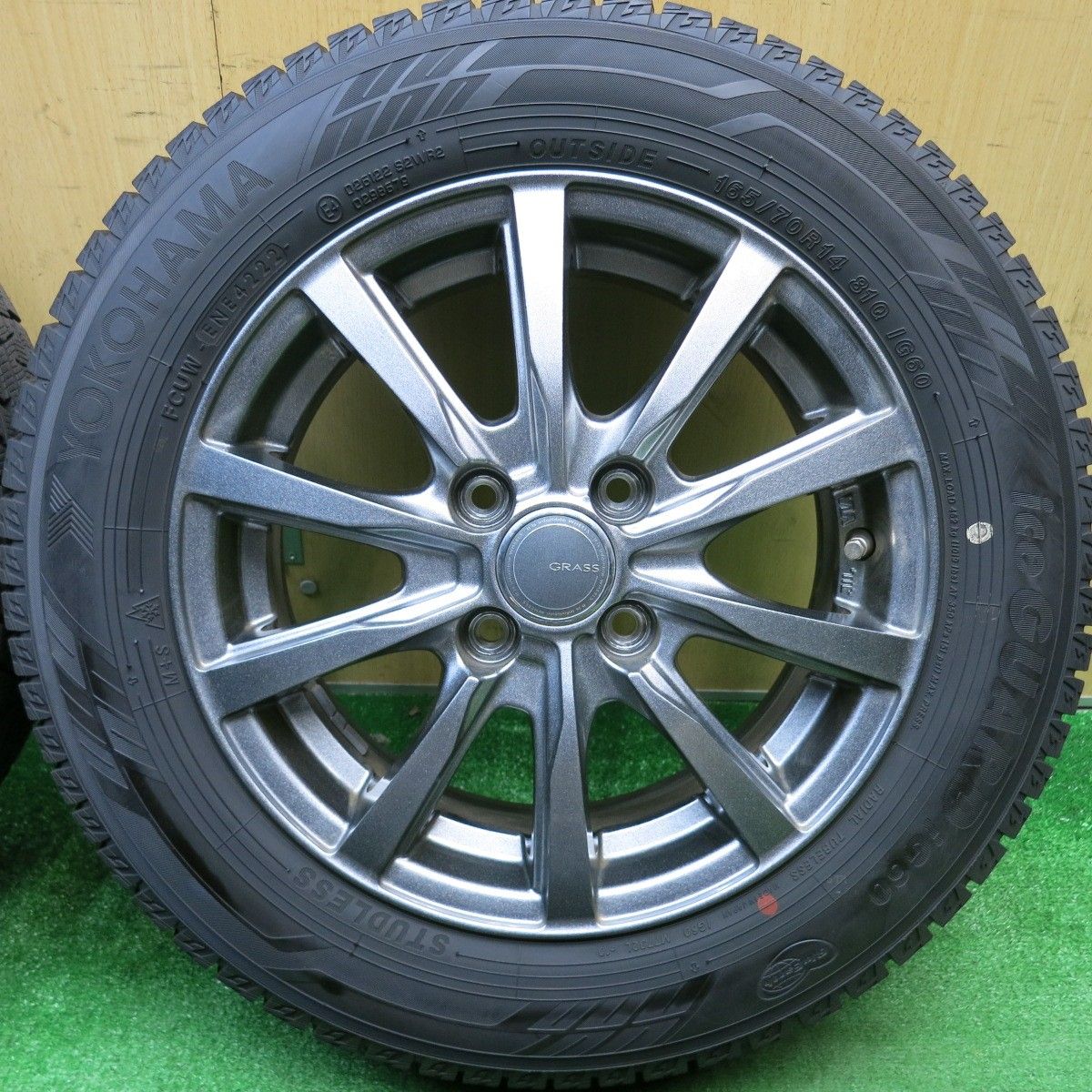 超バリ溝！22年！キレイ！ほぼ10分☆スタッドレス 165/70R14 ヨコハマ 