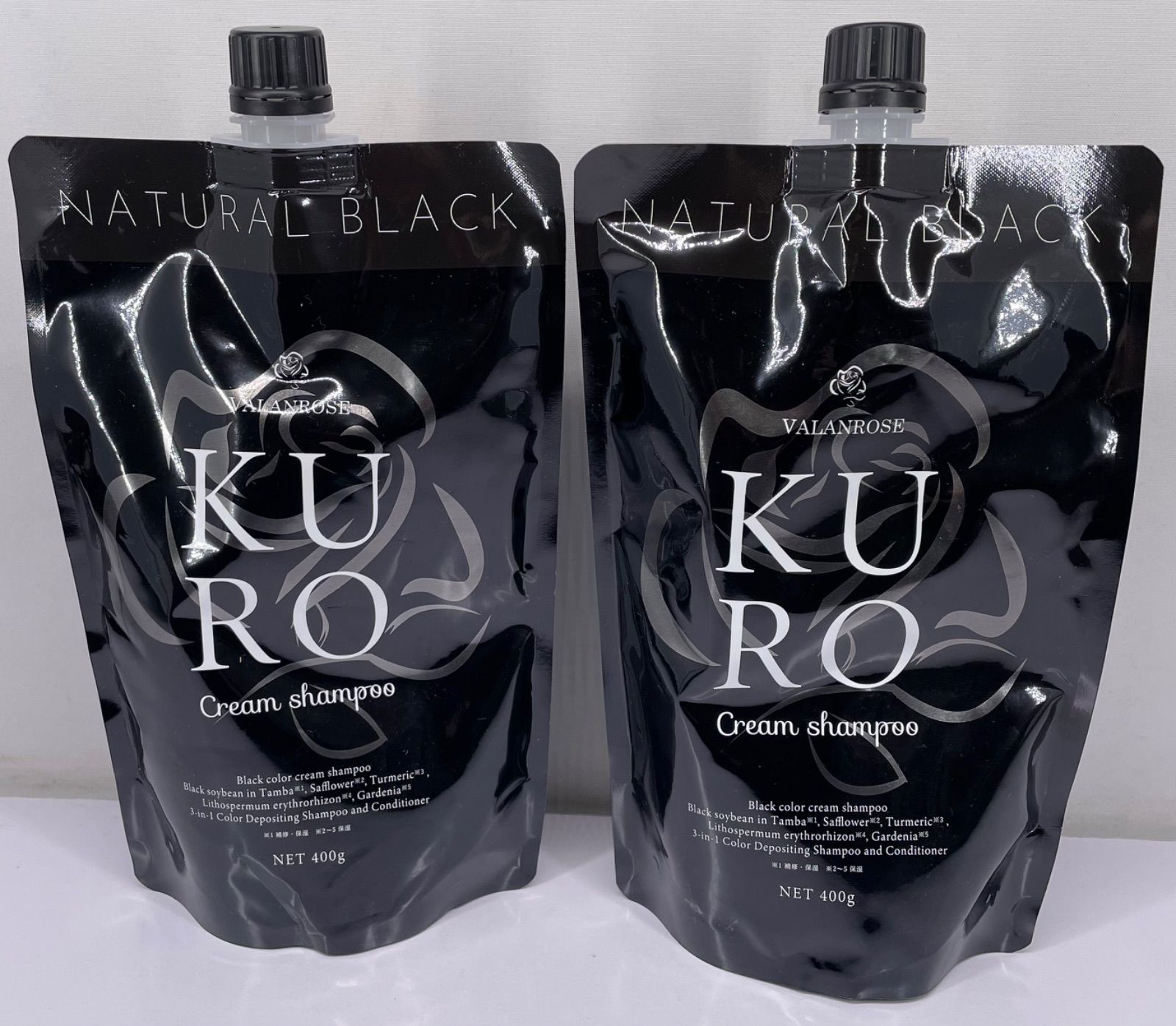 VR クロクリームシャンプー ナチュラルブラック 400g×2袋セット - メルカリ