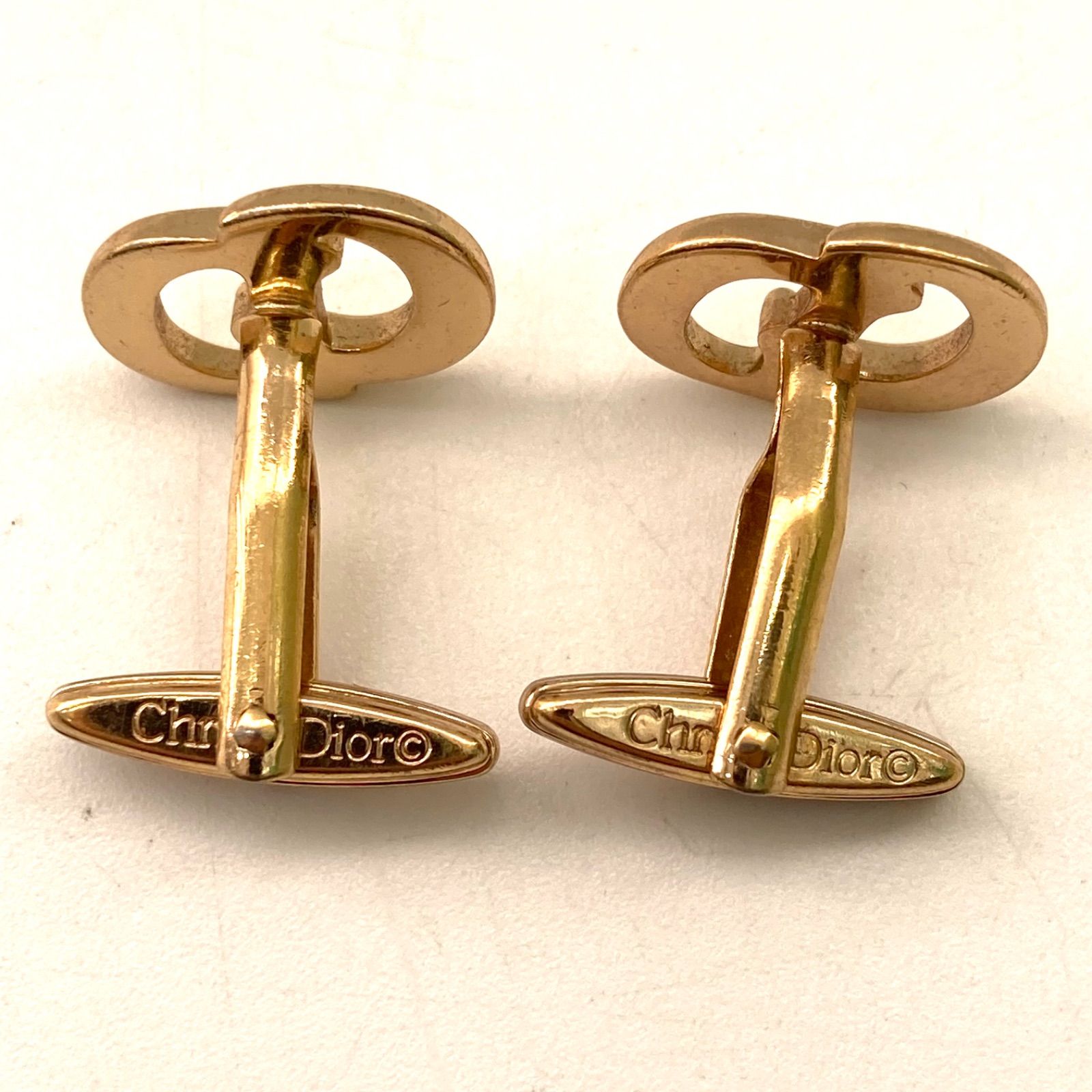 Christian Dior】クリスチャンディオール カフス ゴールドカラー