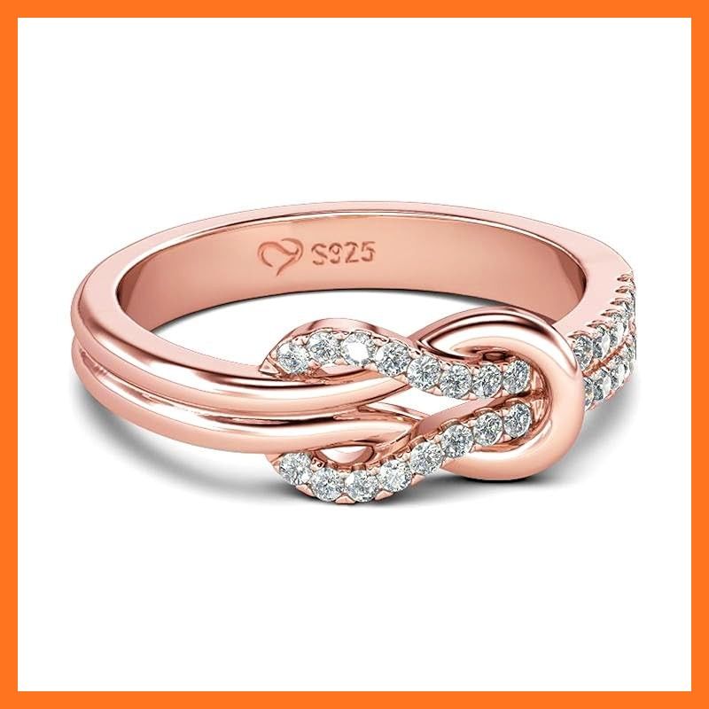 Jeulia シルバー リング リボンモチーフ レディース 指輪 インフィニティリング かわいい おしゃれ Jeulia フル エタニティリング レディース 指輪 シルバー 銀製 S925 ファッション きらきら シンプル Jeulia リボンデザイン  シルバー