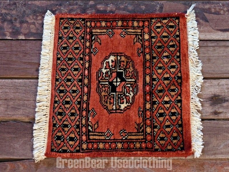 RAGB041 ヴィンテージ ミニラグ トライバルラグ 絨毯 38cm×30cm - メルカリ