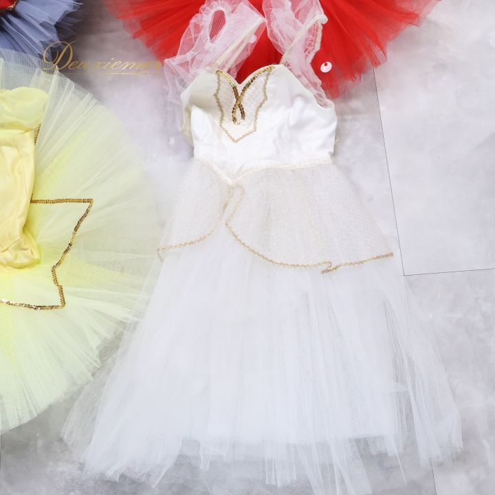 バレエ衣裳/ジュニア 白ロマンチックチュチュ 16着セット バレエ 衣装 チャコット チュチュ 発表会 子供 大人 ジュニア