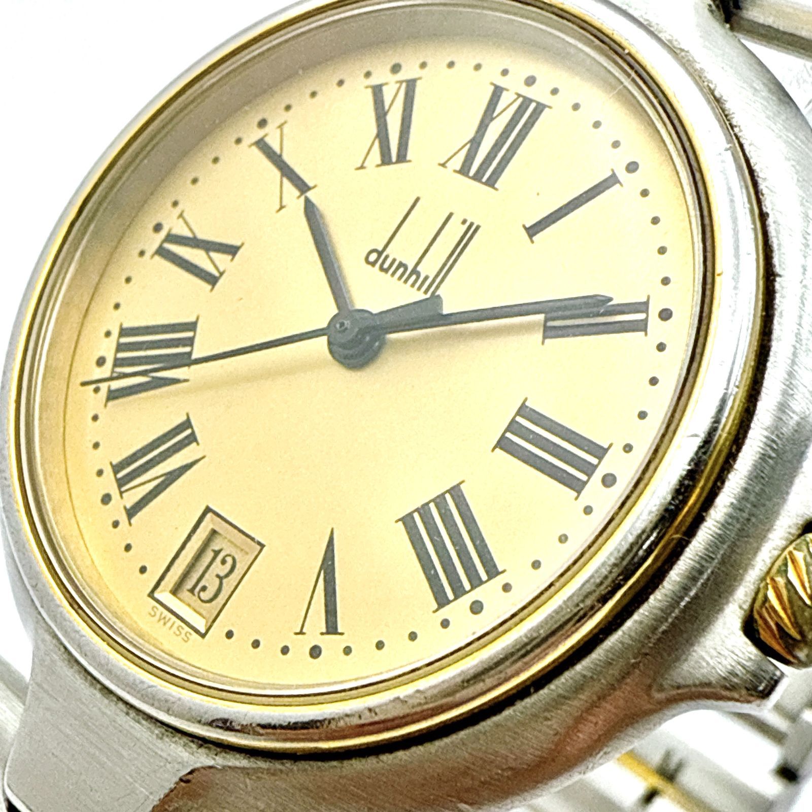 A118 dunhill ダンヒル ミレニアム ゴールドダイアル コンビブレス