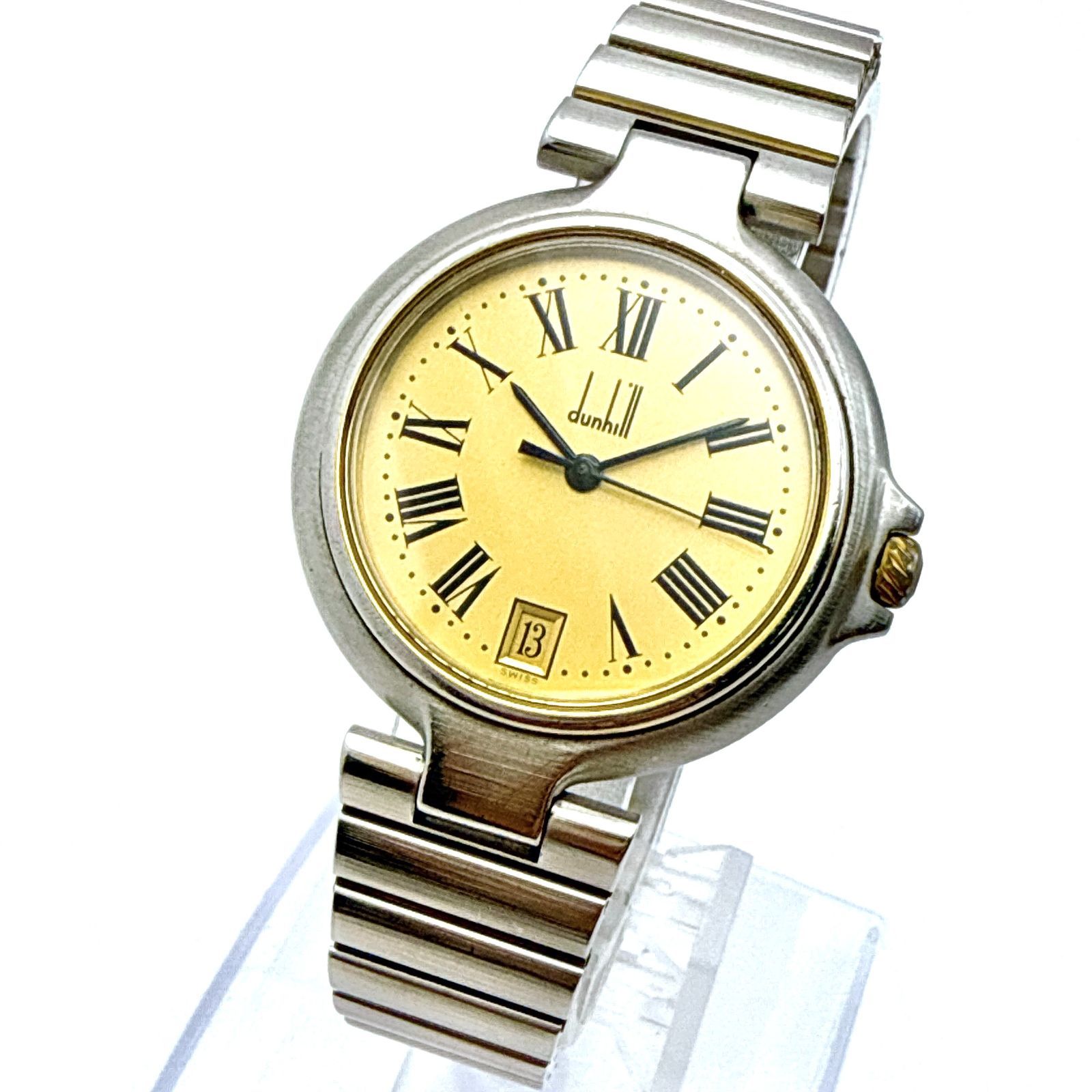 A118 dunhill ダンヒル ミレニアム ゴールドダイアル コンビブレス