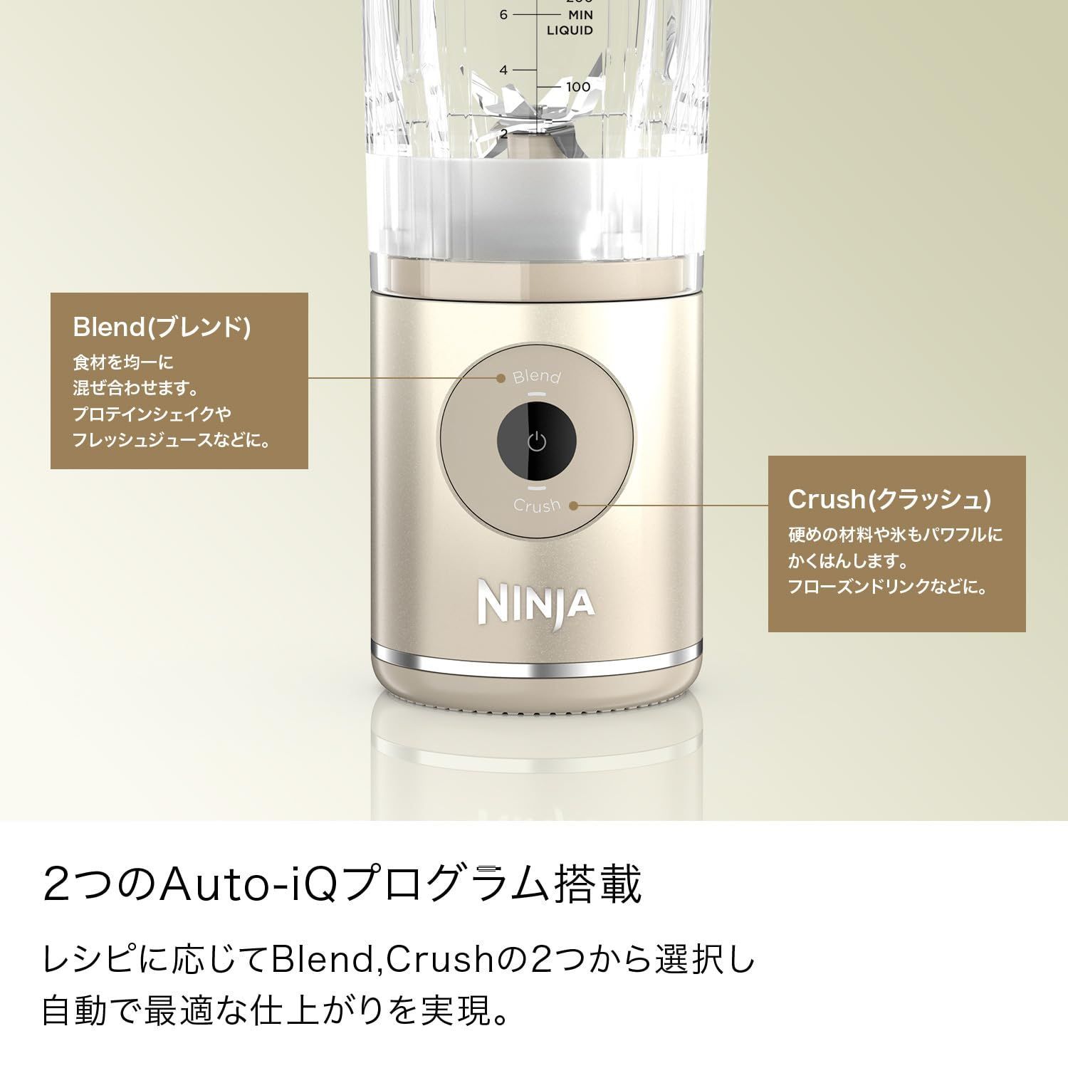 Ninja ニンジャ ミキサー コードレスミキサー Blast Max 2つのAuto-iQ