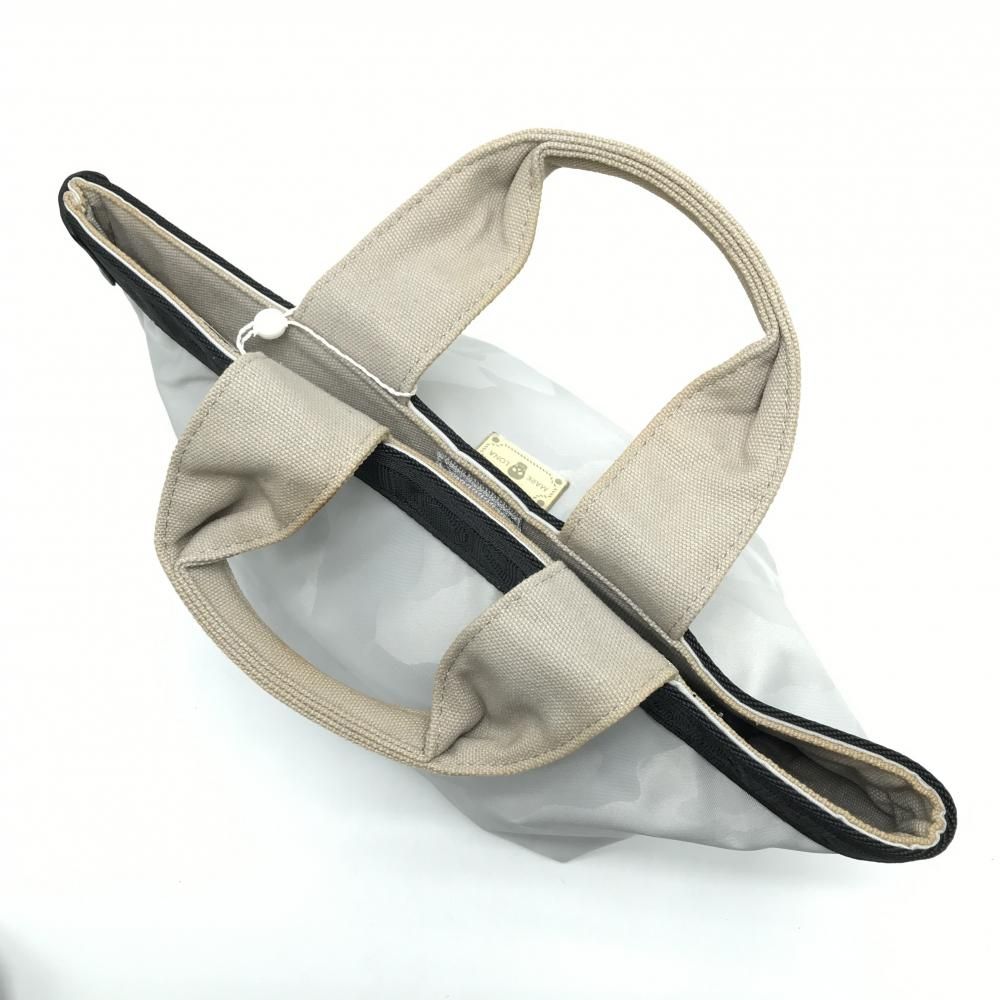 マークアンドロナ カートバッグ ライトグレー×黒 カモフラ地模様 迷彩