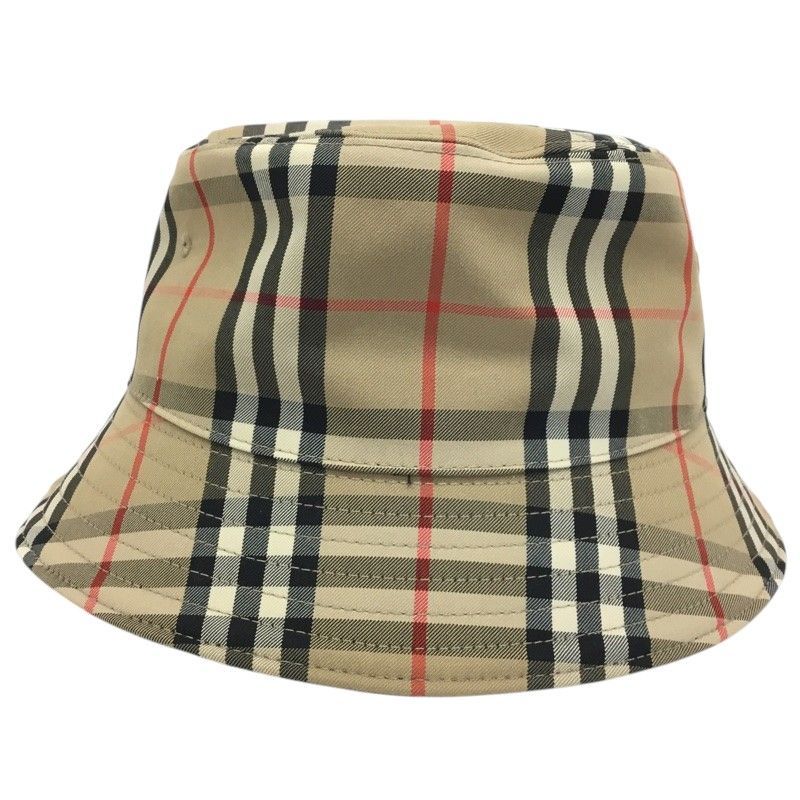 【タグなし未使用】バーバリーロンドン バケットハット ノバチェック柄 ベージュ タグなし未使用】バーバリーロンドン バケットハット ノバチェック柄
