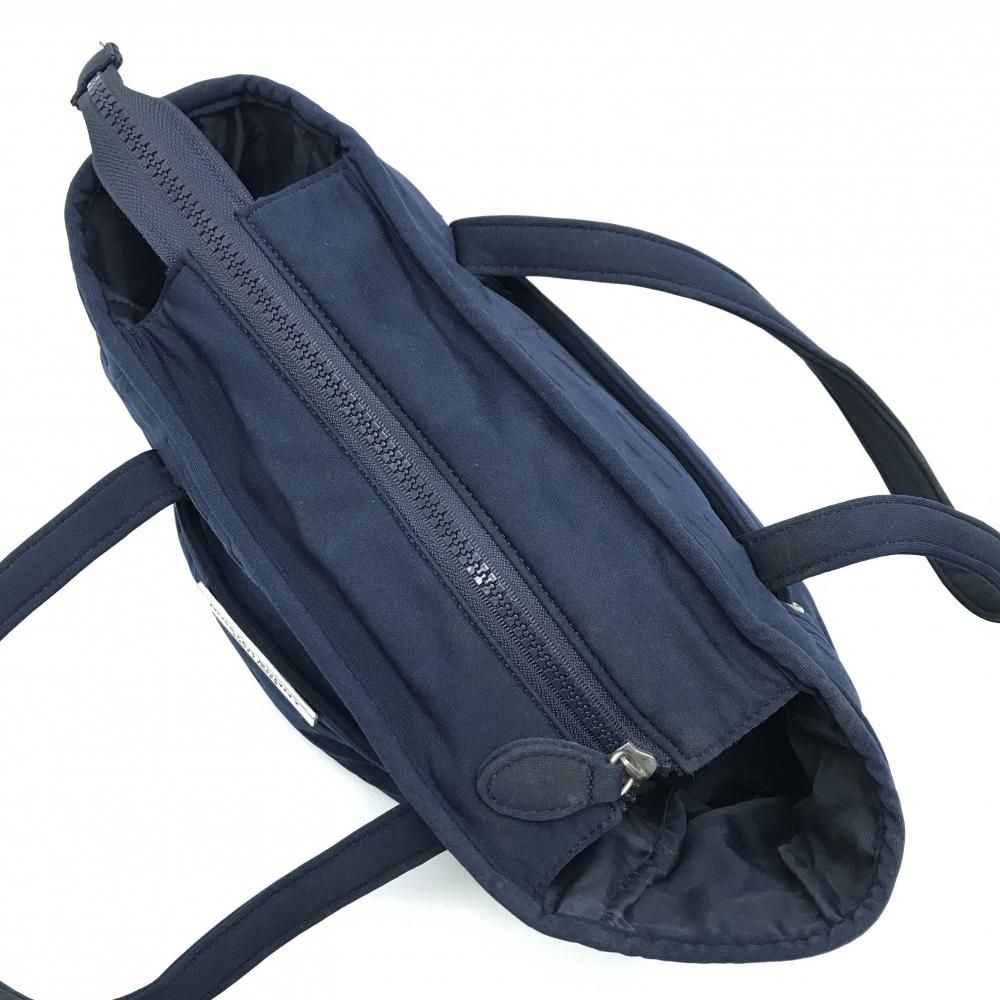 マスターバニー カートバッグ ネイビー エンボスロゴ総柄 内ポケット