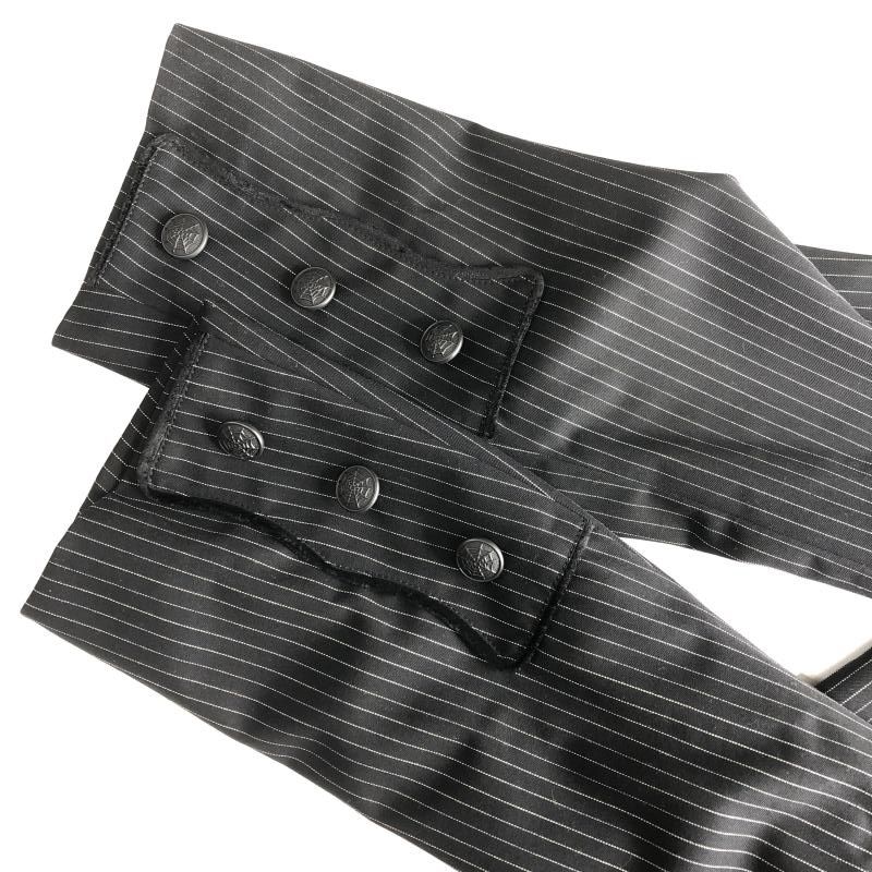 中古】NUMBER(N)INE ストライプテーラードジャケット 2 ブラック