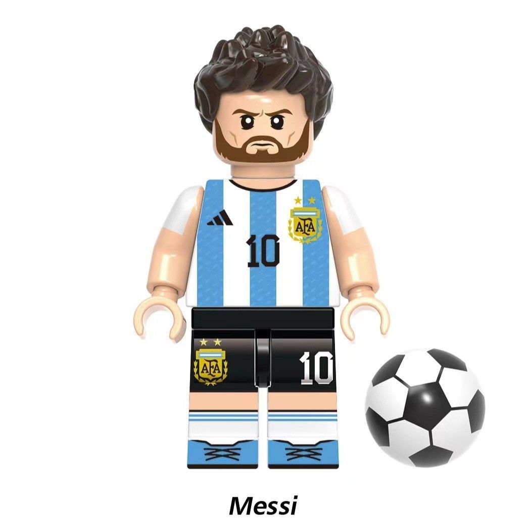 LEGO互換 8体セット W杯カップサッカー ネイマール メッシ ロナウド