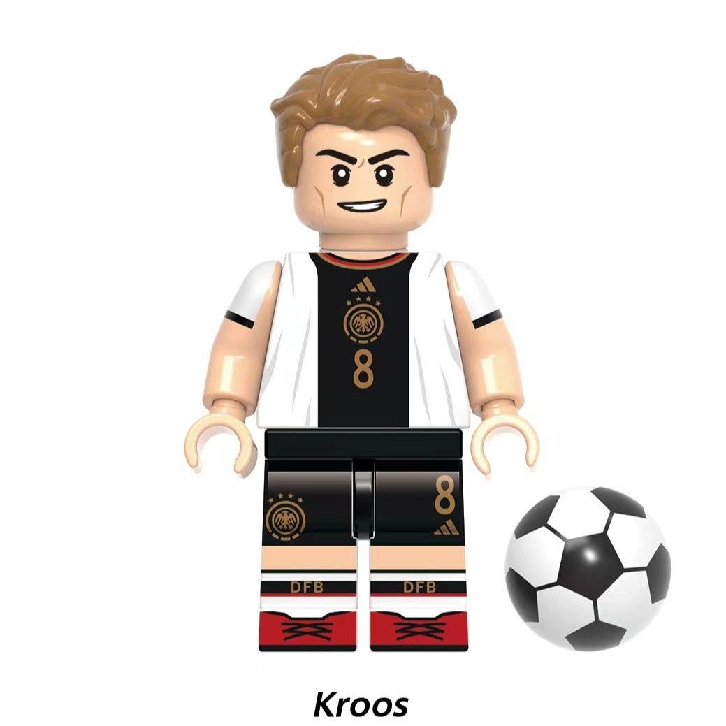 2セット、ロナウドLサイズ、ネイマール、Mサイズ LEGO互換 8体セット W杯カップサッカー ネイマール メッシ ロナウド