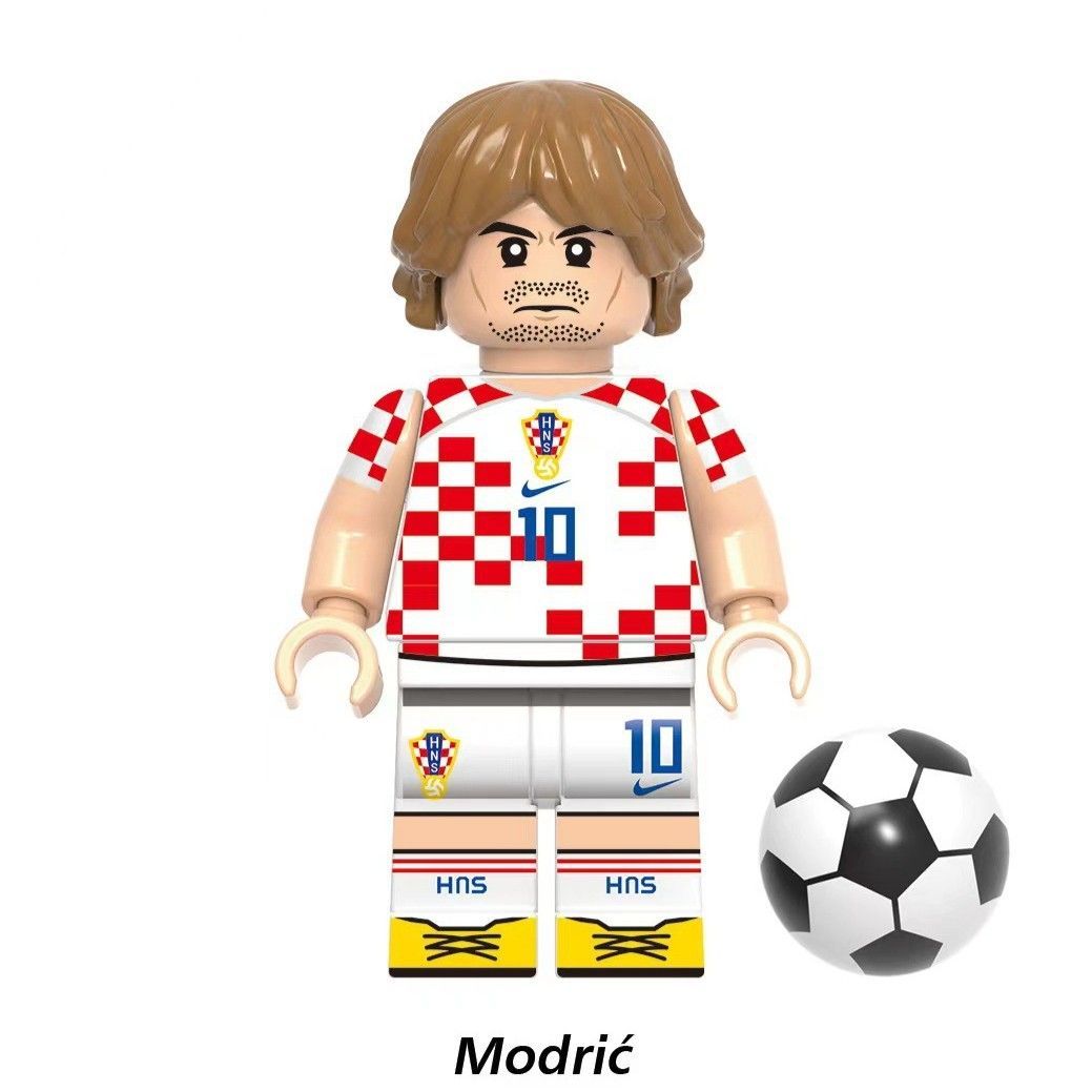 LEGO互換 8体セット W杯カップサッカー ネイマール メッシ ロナウド